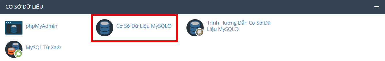 Chọn Cơ sở dữ liệu MySQL